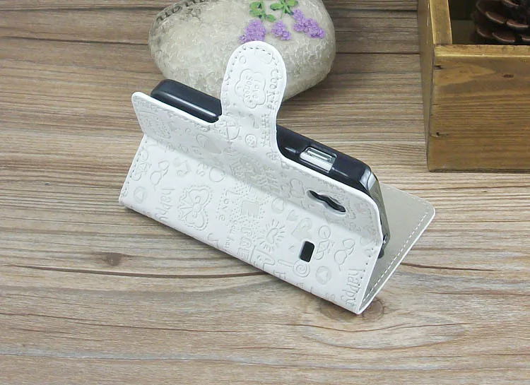 Кожаный чехол подставка Magic Girl с отделением для карт Samsung Galaxy Ace S5830 5831 s5831i