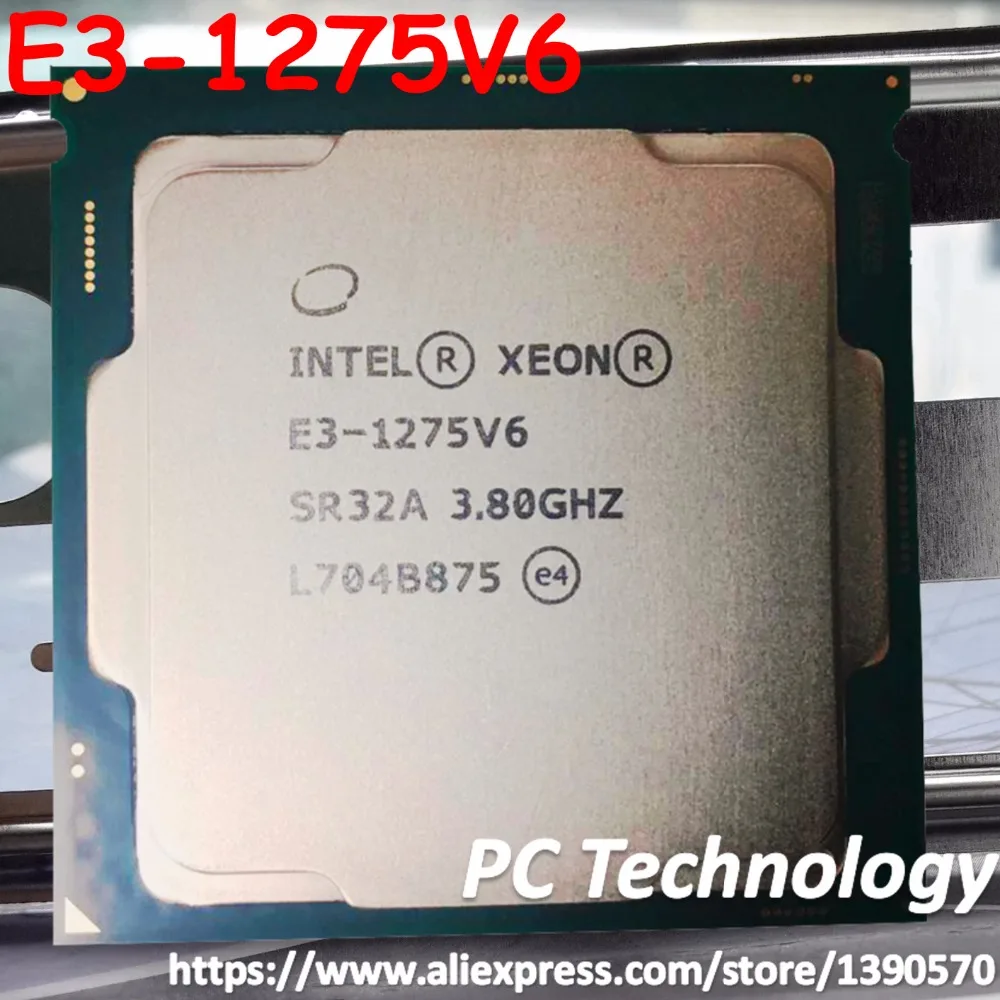 Оригинальный процессор Intel Xeon E3 1275V6 3 80 ГГц четырехъядерный 8 Мб V6 LGA1151 1275
