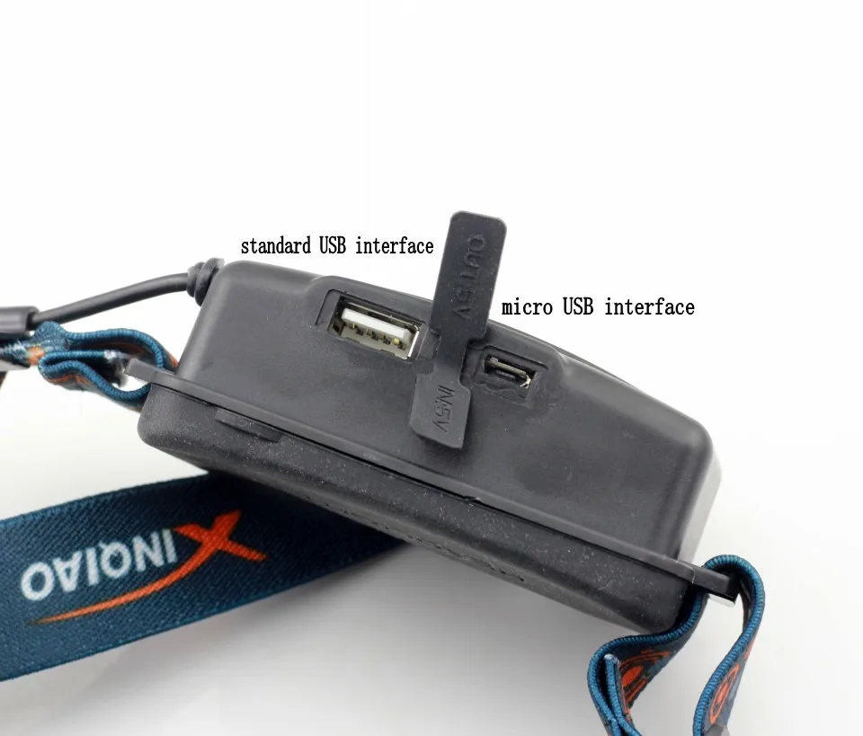 YUPARD USB фары XM-L2 светодиодный T6 светодиодный фары высокой мощности Дополнительный внешний аккумулятор выход USB зарядки аккумуляторов 18650