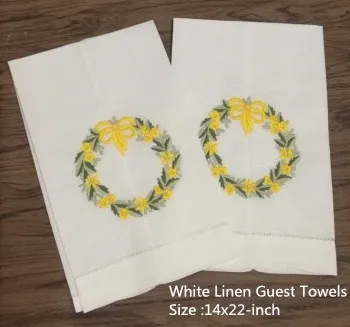 S Linen Hemstitched Tea Towel 14
