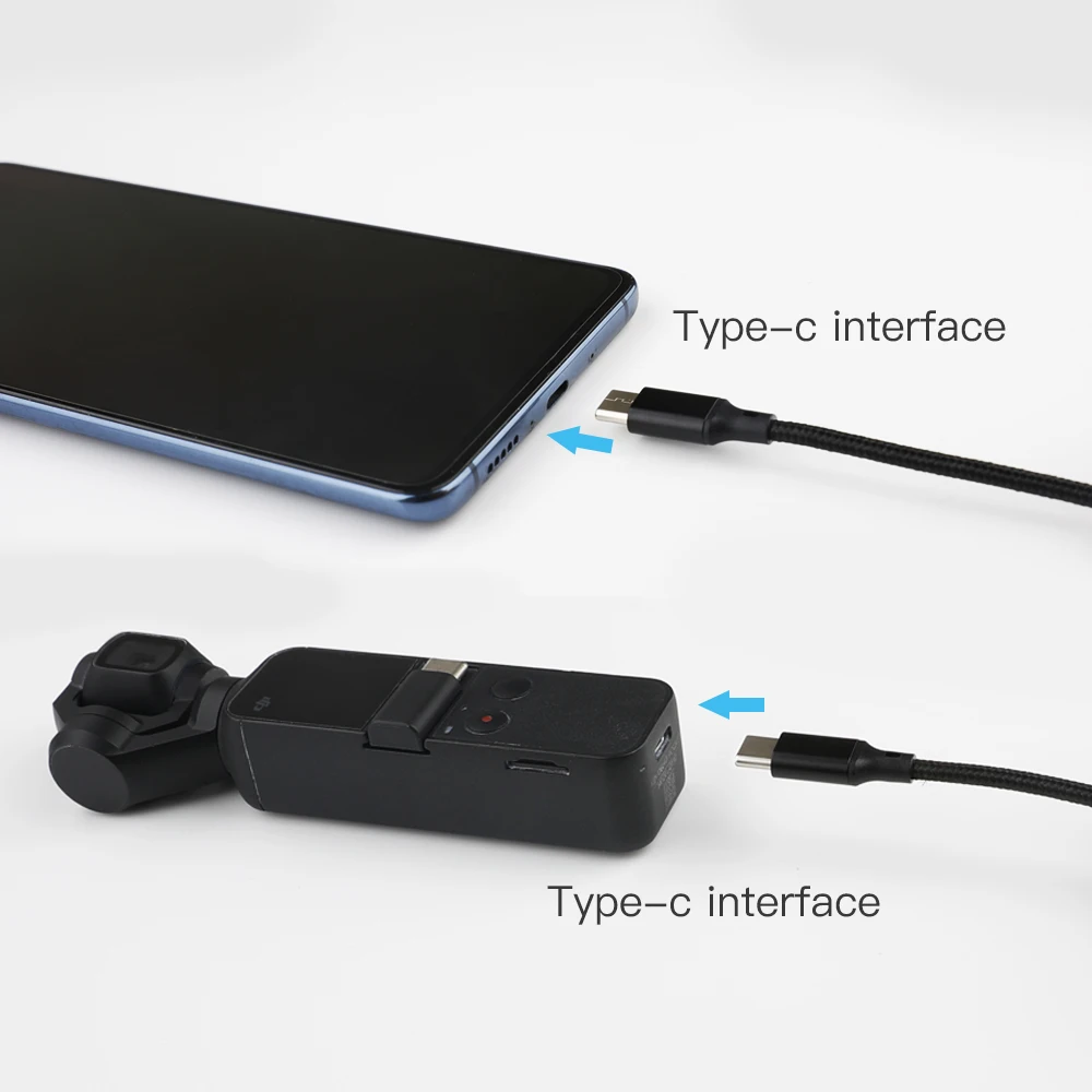 Нейлоновый Плетеный Удлинительный usb-кабель для передачи данных карманного DJI OSMO
