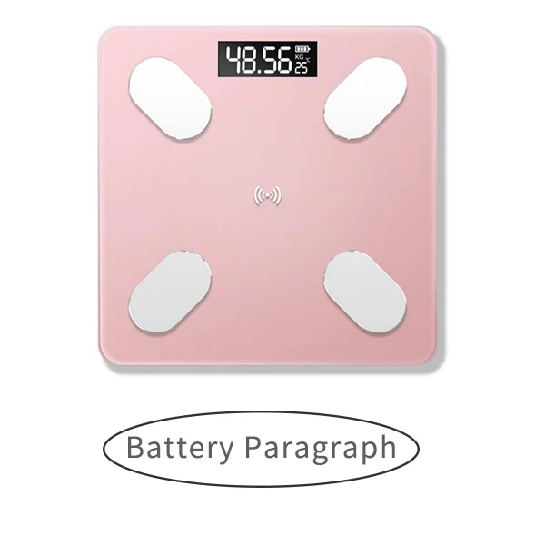 battery paragraph Закаленные стеклянные весы для ванной с Bluetooth цифровой шкалой жира тела от, монитор композиции тела и умные весы для ванной комнаты D30 - Цвет: battery paragraph