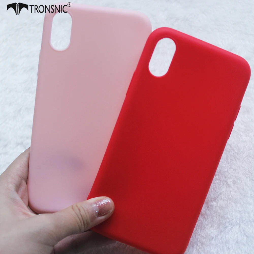 Тонкий телефонный чехол Tronsnic для iPhone X 8 plus силиконовый мягкий 5s 6 6s 7 однотонный