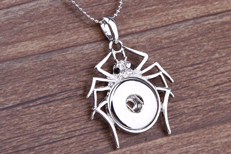 Новое поступление 6 шт./лот Серебряный Подвеска в виде паука с замком для женщин