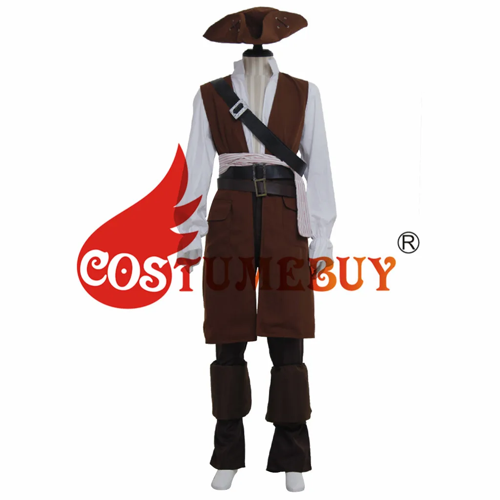 CostumeBuy Пираты Капитан Джек костюм Джека Воробья для взрослых мальчиков Хэллоуин