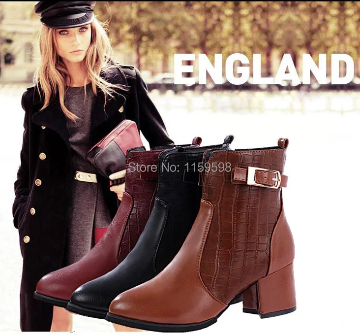 Autumn winter new fashion thick with Martin ankle boots woman pointed sequins side zippers knight and velvet | Обувь