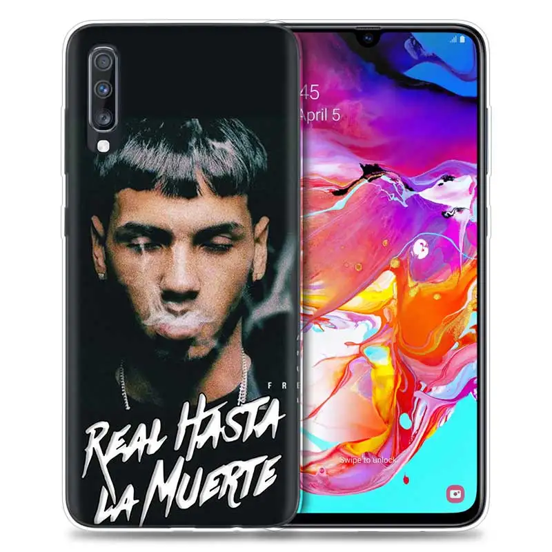 Anuel Aa Ozuna чехол для samsung Galaxy A50 A70 A80 A60 A40 A30 A20 A10 M40 M30 M20 M10 A6 A8 плюс ТПУ чехол с крышкой крышка
