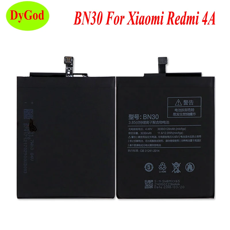Аккумулятор для Xiaomi Redmi 4A BN30 аккумулятор 3120 мАч Hongmi 4A|battery for|xiaomi redmi batteryredmi battery |