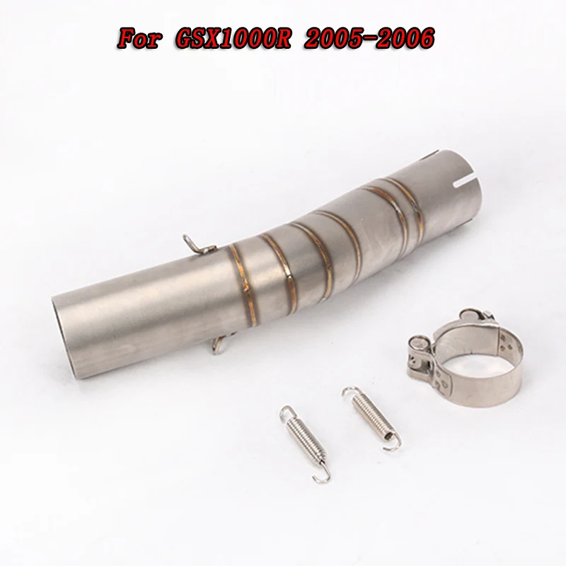 Мотоцикл K6 K7 K8 GSXR600 GSXR750 GSX1000R выхлопная средняя Соединительная труба из нержавеющей стали GSXR 600 GSXR 750 Соединительная средняя труба - Цвет: GSX1000R 05-06