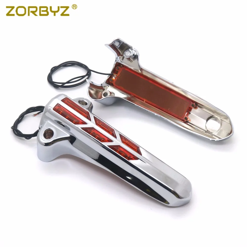 ZORBYZ мотоциклетный чехол со светодиодной подсветкой Хромированная передняя