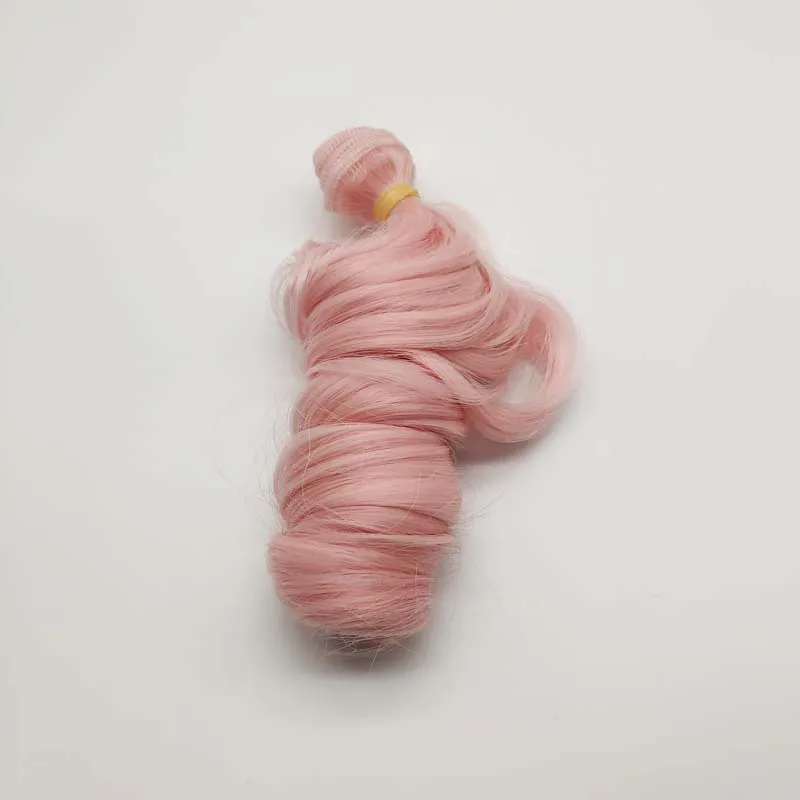 Color as pic 1 шт. DIY кудри куклы волосы парик для волос BJD кудрявая кукла волос 15 см - Цвет: Color as pic