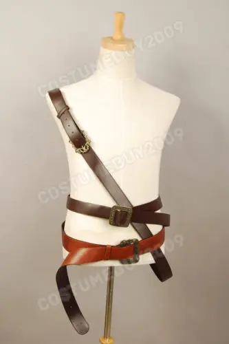 Джек Воробей косплей костюм наряд пояс и пряжки реквизит - Цвет: Belts and Buckles