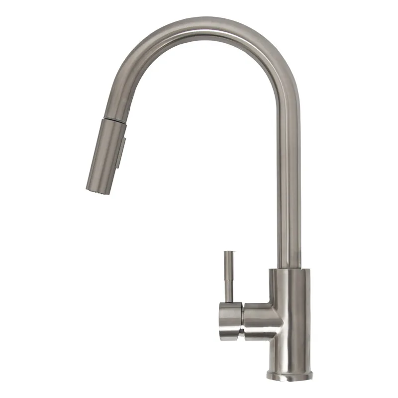 Сенсорный контроль кухонный кран Выдвижной Смеситель для мойки воды Tapware двойная Настройка потока Кнопка паузы Нержавеющая сталь Матовый - Цвет: K228C-B