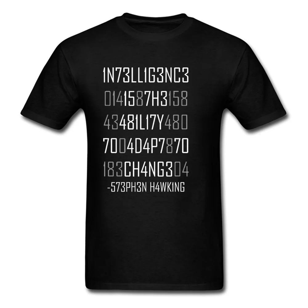 Scientist Engineer Programmer Code Tshirts Adapt or Die Encoded Fashionable Father Tops & Tees Letter Men Summer T Shirt O Neck