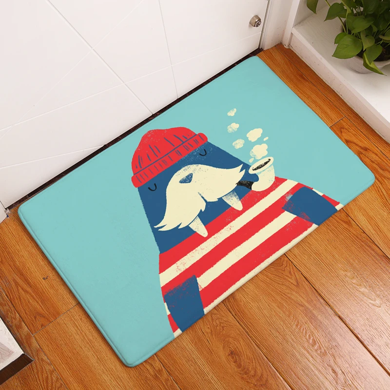2017 новые ковры с принтом животных и кораблей Нескользящие кухонные коврики для