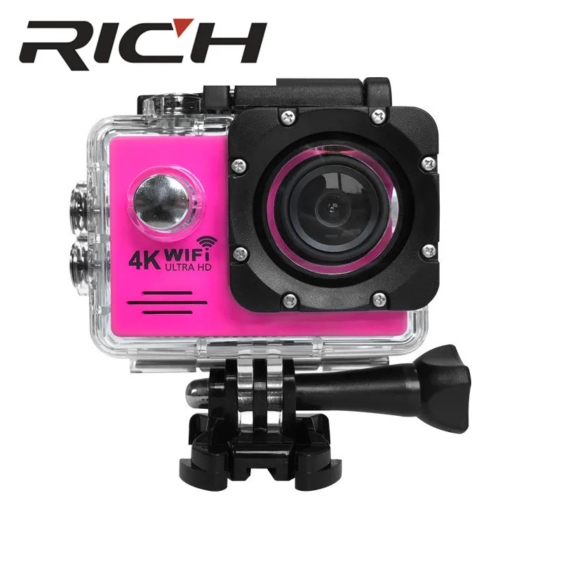 Новинка 2019 Спортивная камера RICH J550R s 4K 2 7 K 1080P Экшн 16MP WiFi 30M Водонепроницаемая 2.0LCD