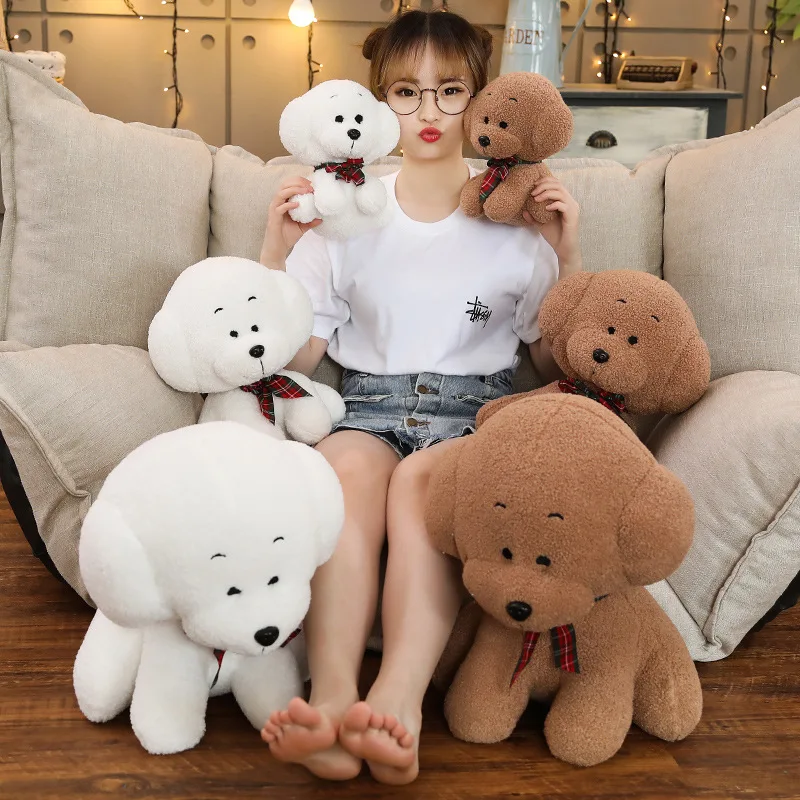 Bichon Frise Щенок Плюшевые игрушки животных собака плюшевая Тедди игрушка