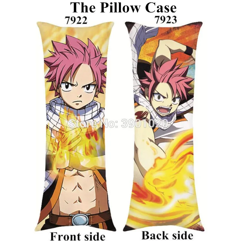 Аниме «Fairy Tail», «Natsu длинное тело с мультипликационным мотивом игры без жизни Подушка Чехол на заказ