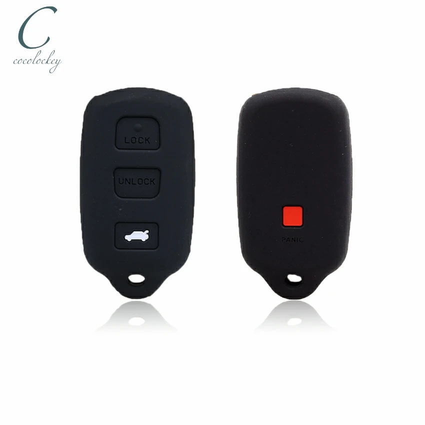 Cocolockey силиконовый чехол для ключа toyota corolla camry matrix pontiac vibe 3 кнопки дистанционный