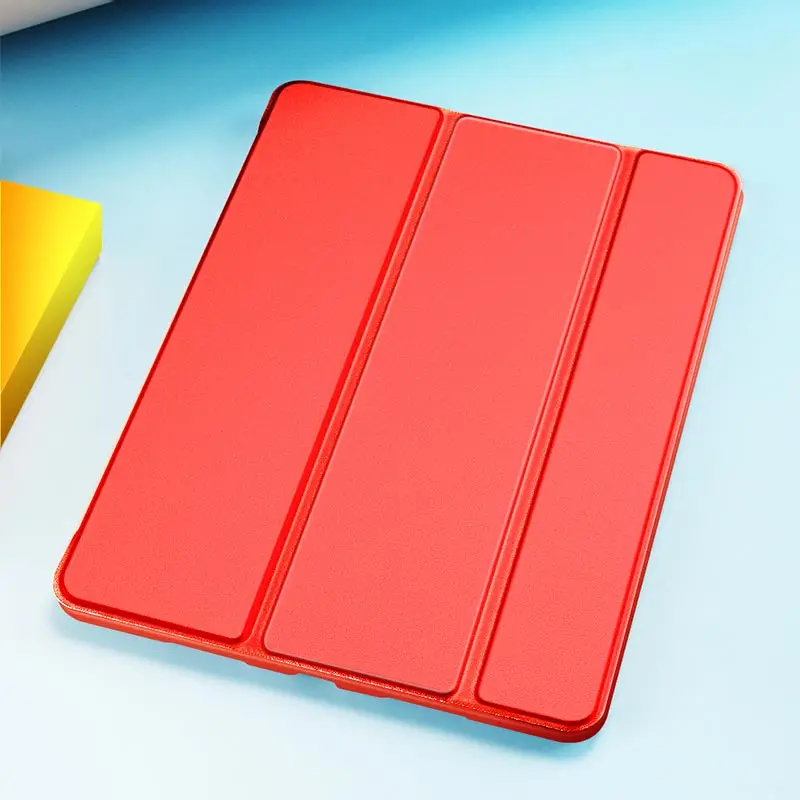 Для Apple iPad 9,7 6th чехол A1893 A1954 из искусственной кожи Умный Магнитный силиконовый чехол для iPad 9,7 5th принципиально A1822 A1823 - Цвет: For 2017 2018 Red