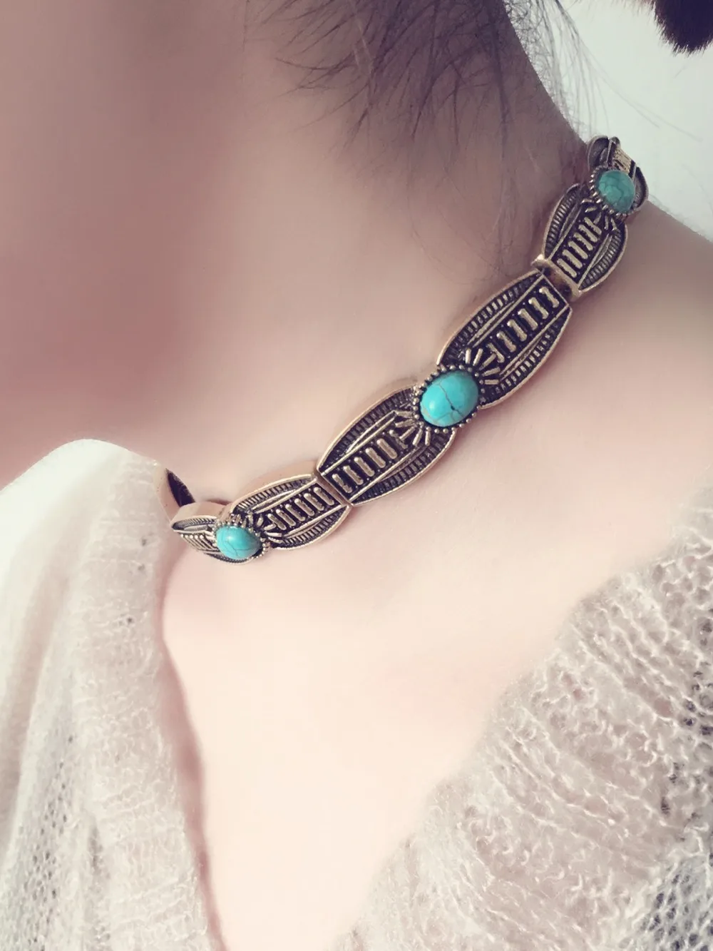Женское винтажное этническое ожерелье collares богемское Колье чокер модные
