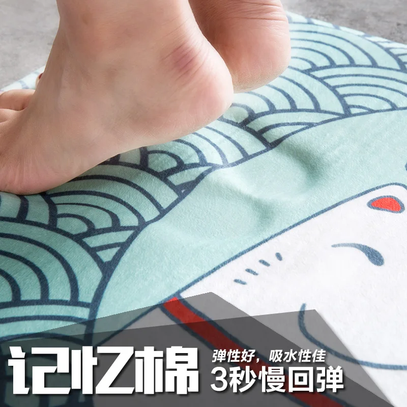 С изображением из мультфильма lucky cat коврик противоскользящий напольный коврики