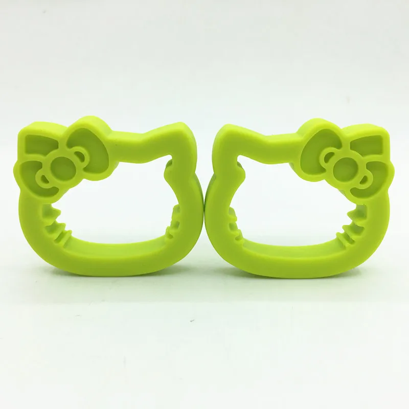 lime 10 шт./партия, силиконовая мини-подвеска hellokitty, Детская соска, сделай сам грызунок, игрушка, ожерелье-прорезыватель, игрушка для жевания, подарок для детского душа - Цвет: lime