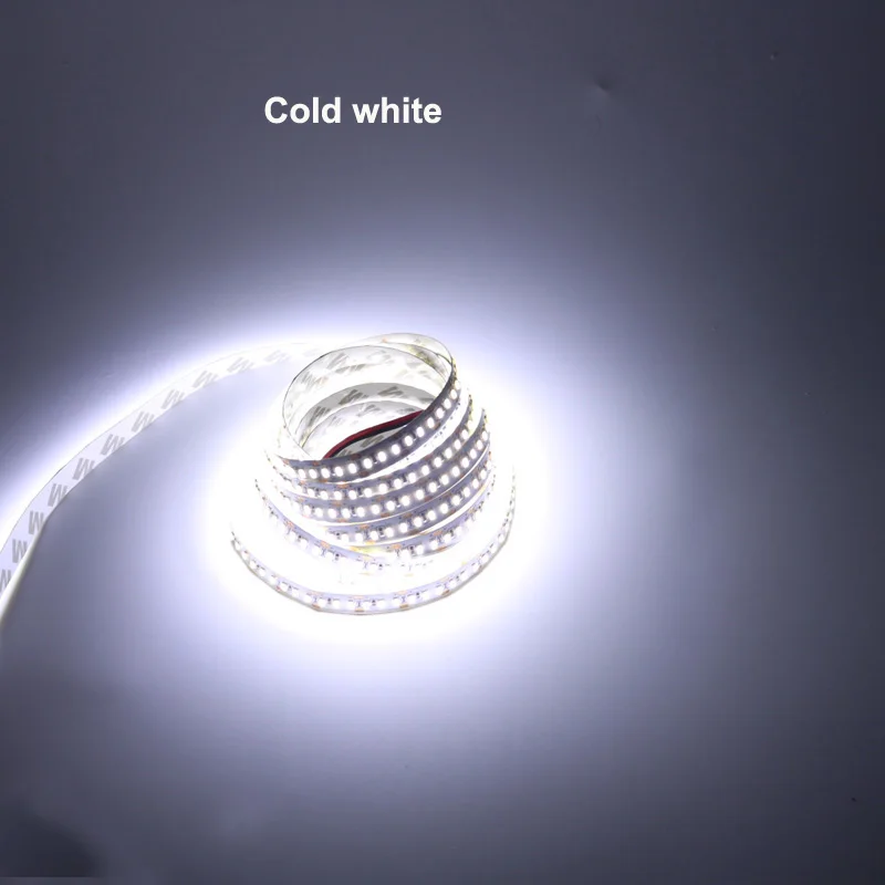 

10m LED Strip Kit Dimmable Tape SMD 3014 204leds/m 5m/roll Flexible Strips Ribbon DC 12V + 12 V AC DC Power Supply Adapter