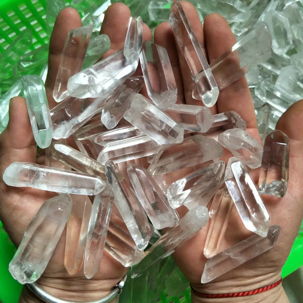 2.2LB 1 кг прозрачные кварцевые хрустальные точки были отполированы из