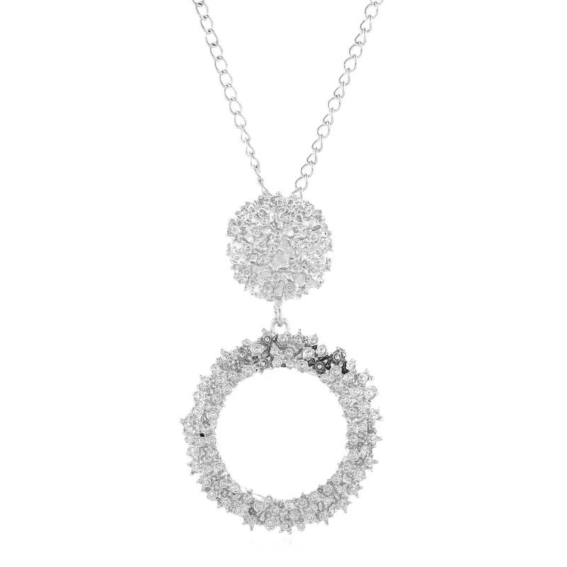 silver2 Exknl длинное женское ожерелье с подвеской, красочные винтажные ожерелья и кулоны, модные аксессуары, милые ювелирные изделия для женщин, подарок - Окраска металла: silver2