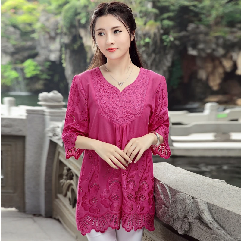 2021 повседневные летние женские блузки винтажные с вышивкой свободные Цветочные