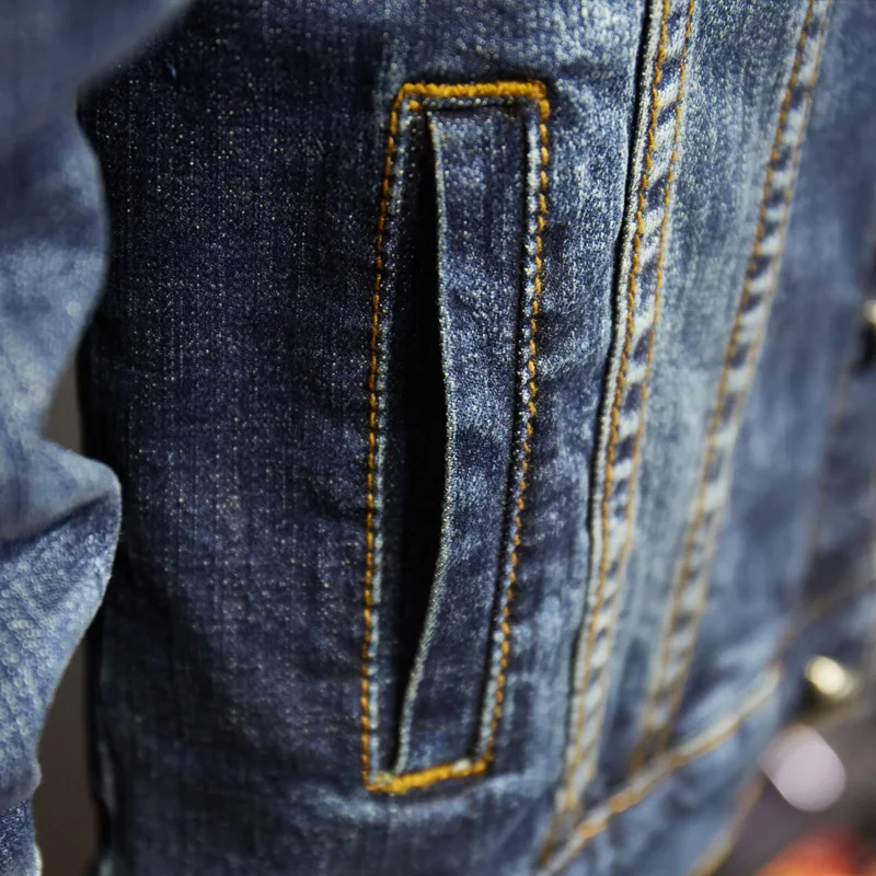 Для мужчин джинсы Куртки осень и зима Новая модная Ретро Модные одежда