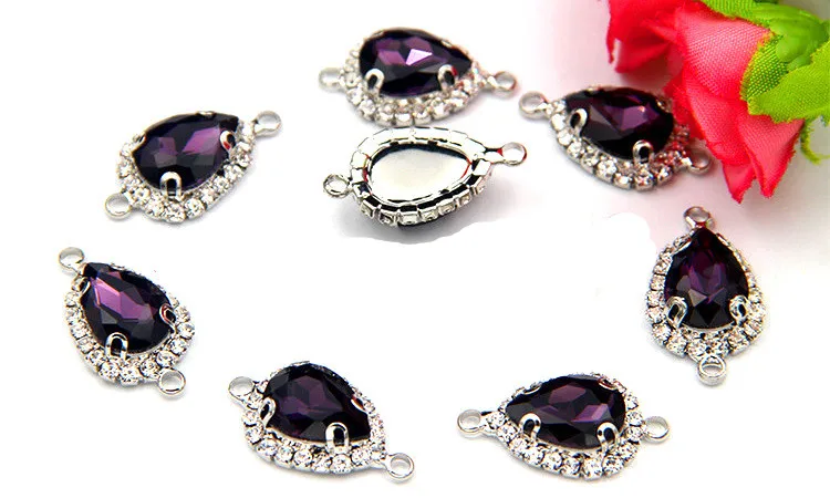 10 шт. соединители с двумя отверстиями для изготовления браслетов|rhinestone