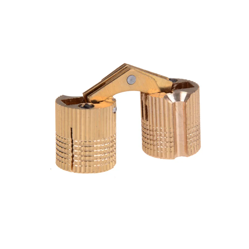 4 шт 8 мм Цилиндрический скрытый шкаф скрытые латунные петли невидимый медный