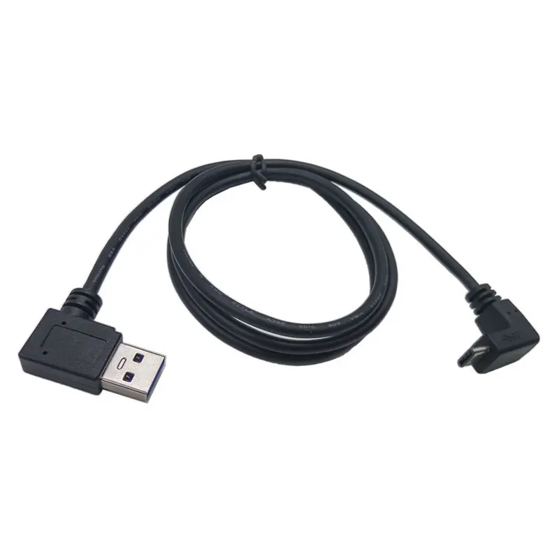 1 м 90 градусов прямоугольный USB 3 0 (тип A) штекер к C) вверх и вниз угол синхронизация