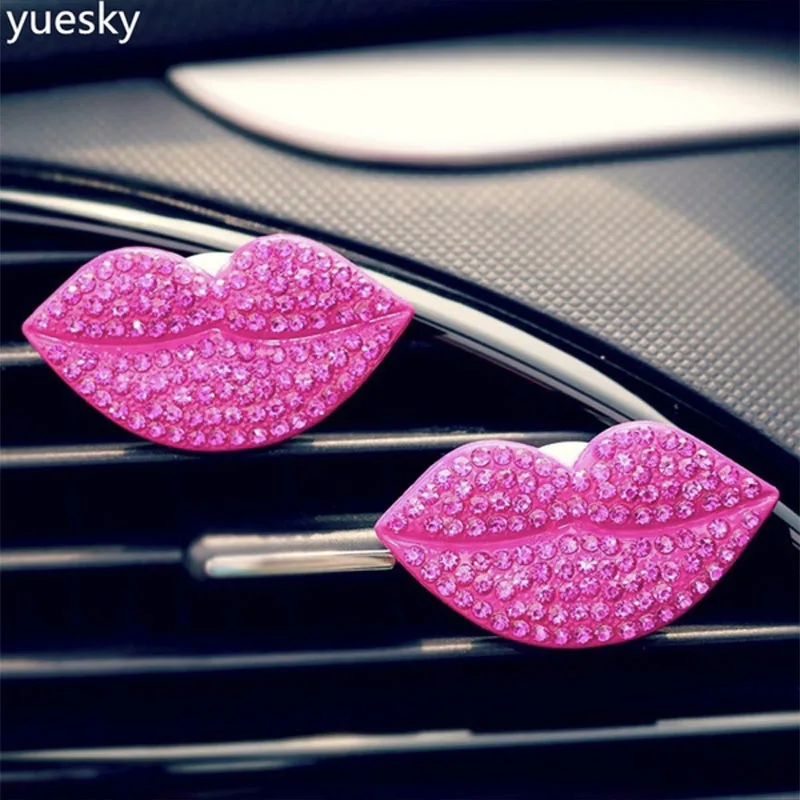 Car-styling Bling sexy lips car air outlet fragrant perfume clip freshener diffuser gift flavoring in the for ford kia | Автомобили и