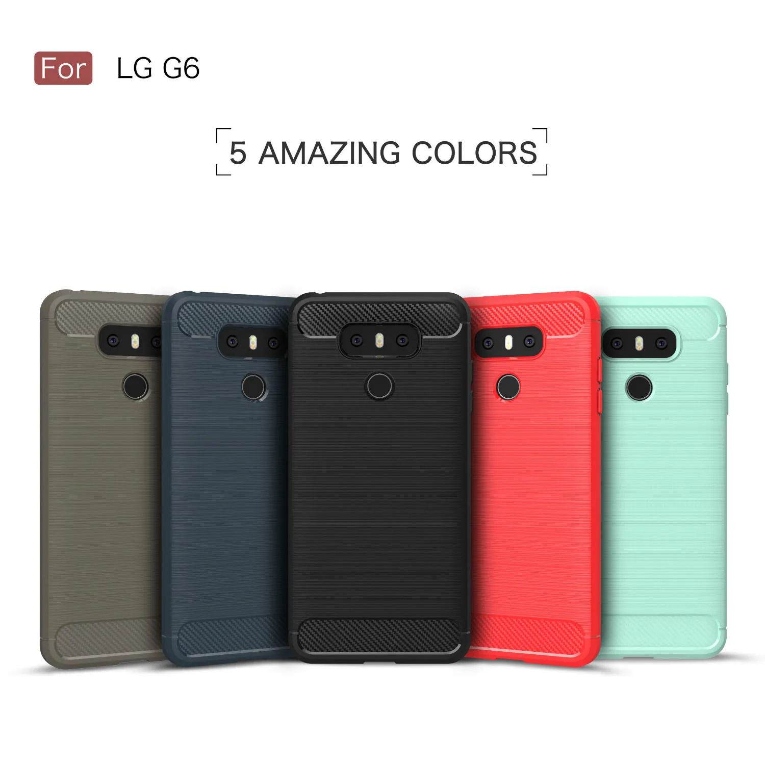 Углерода Волокна Мягкие TPU рисунок чехол для LG G6 H870DS H870 H873 H870K H871 телефон Чехлы