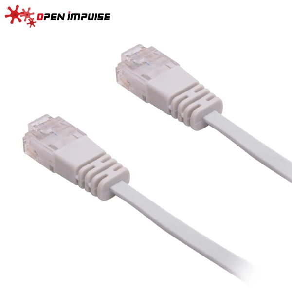 Открытый Impulse 2 м/6 6 футов Ультра тонкий Плоский CAT6 UTP Ethernet Патч Кабель серый