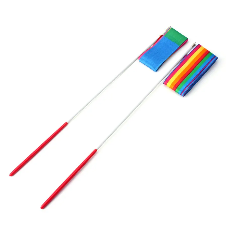 4M Colorful Gym Ribbons Dance Ribbon Rhythmic Art Gymnastic Ballet Streamer Twirling Rod Stick | Спорт и развлечения