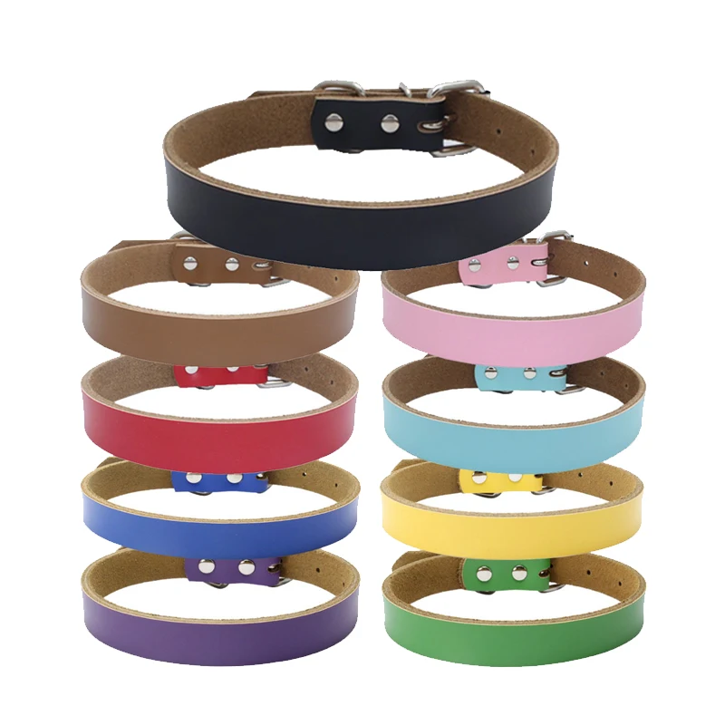 Высокое качество ошейники для собак и ремни из натуральной кожи средние большие