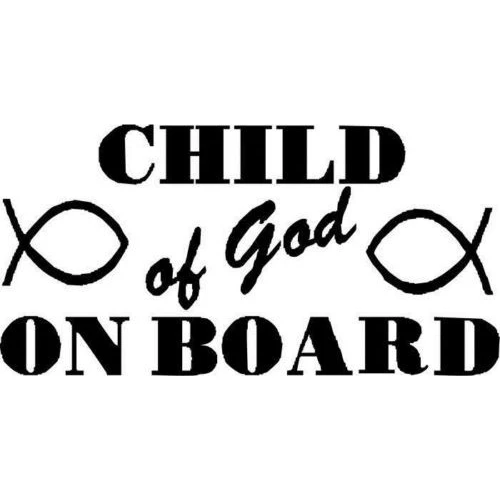 

Child Of God On Board For Window Laptop Vinyl Decal Sticker 15cm