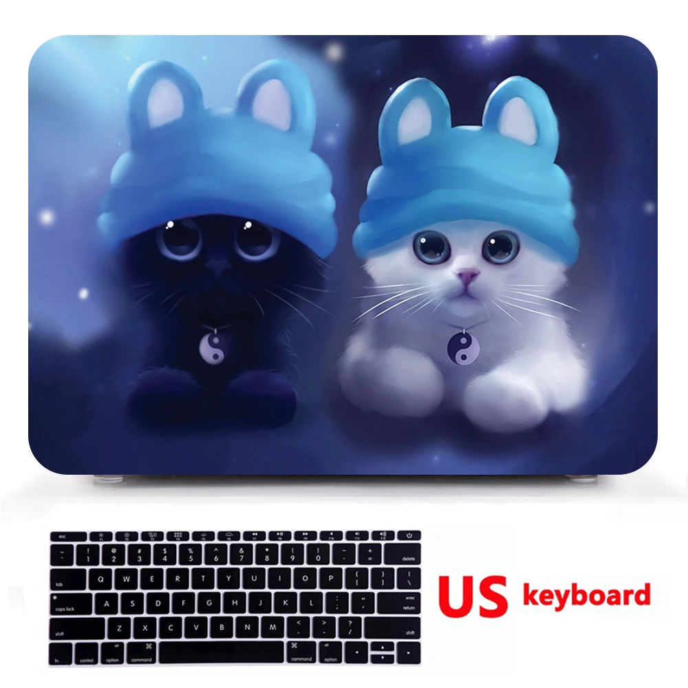 DW6 Милый животный узор чехол для ноутбука Macbook Air 11 13 с клавиатурой чехол для Mac Retina 12 13 15 lapto сумка 11 дюймов - Цвет: DW6