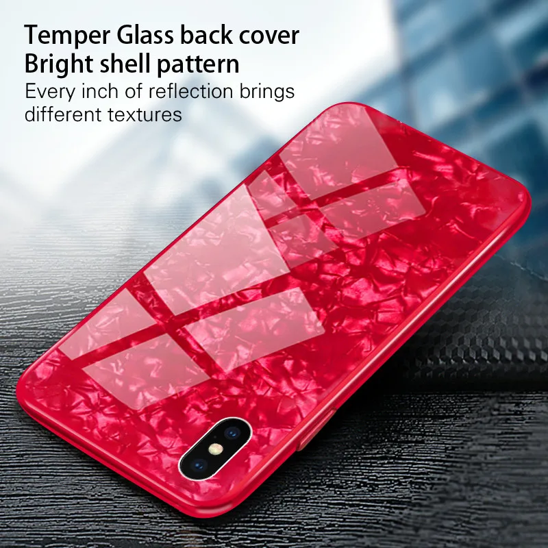 For iPhone X 7 8 Plus Luxury Tempered Glass Case Silicone Bumper Hard Marble Back Cover XS Max XR 6S Shockproof |