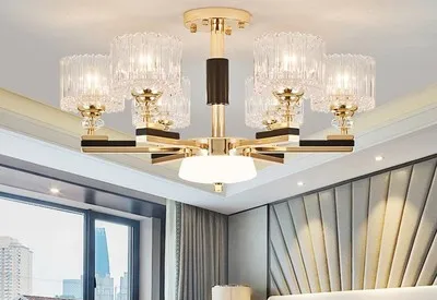 

Modern Gold Led Chandeliers Lighting Living Room Glass Shade Led Pendant Chandelier Lights Dining Room Led Hanging Lamp Fixtures