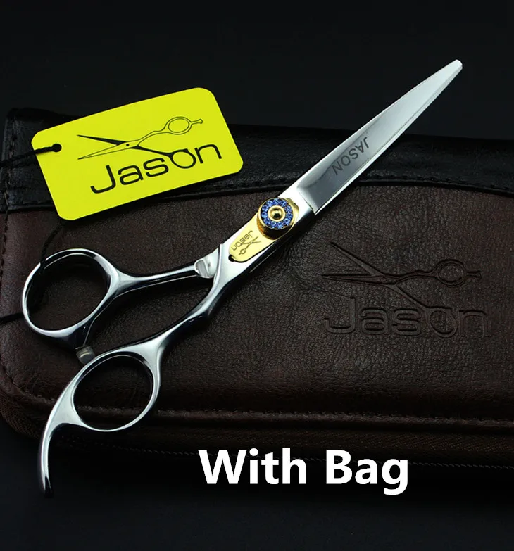316#" бренд Jason заводская цена Парикмахерские ножницы JP 440C бриллиантовые Парикмахерские ножницы филировочные ножницы для волос - Цвет: One Cutting Add Bag