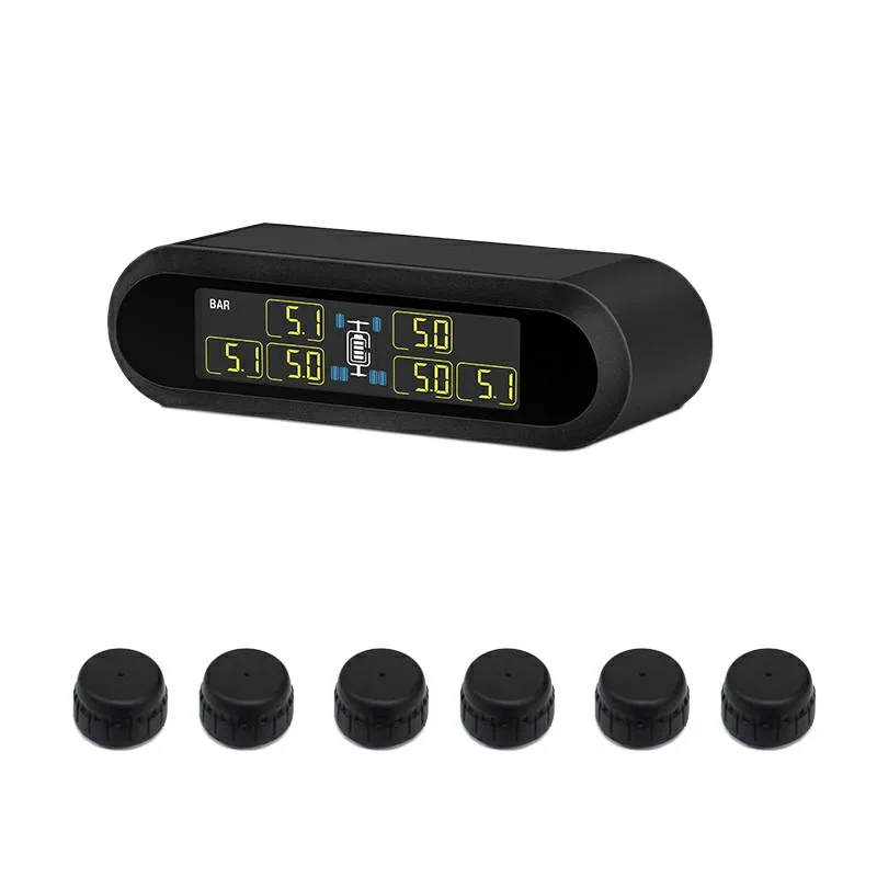 Wireless Digital RV Tailer Bus TPMS 6 External Sensors support 4~6 Max 116 PSI Solar Power | Автомобили и мотоциклы