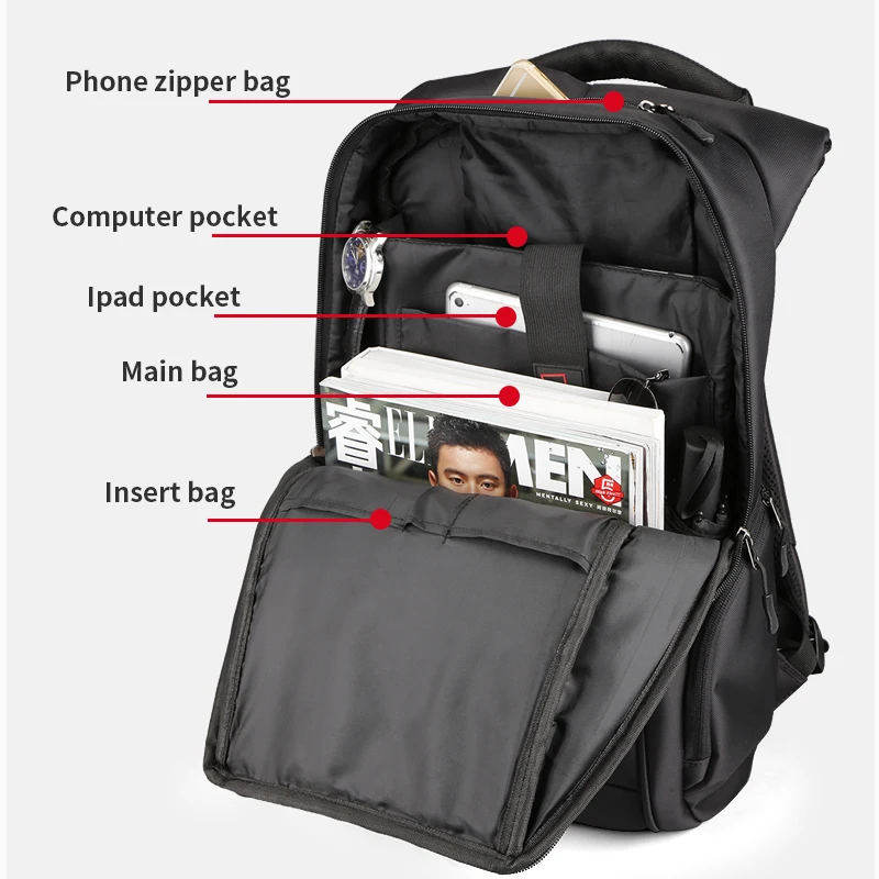 

Padieoe 2020 New Designer Canvas Laptop Backpack for Travel Fashion Men Daypack Charging card High Quality Stylish Male Backpack