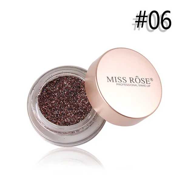 MISS ROSE бренд голографические одноцветные мерцающие блестящие тени для макияжа глаз пигмент блестящий блеск крем для лица свечение Косметика для макияжа - Цвет: 6