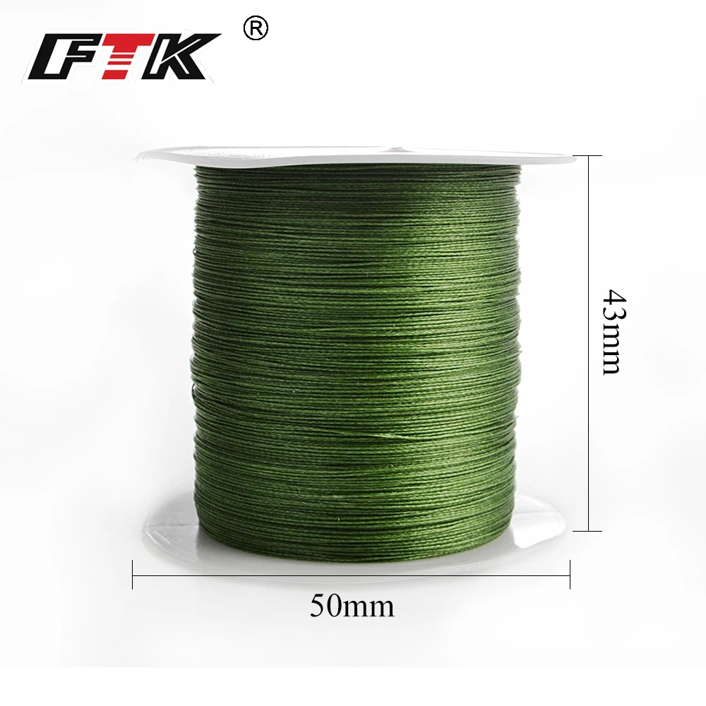 FTK 114 м/300 м/500 м 125 ярдов PE плетеная леска 4 нити 0,10 мм-0,40 мм 8LB-60LB Япония сильная многофиламентная леска