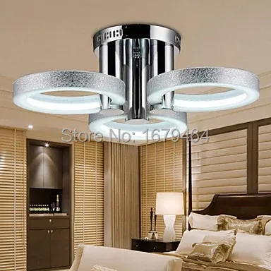 

High quality LED Ceiling light LED Modern Silver 3 Lights 54W Silver Free shipping 110-240V 63*63*20CM